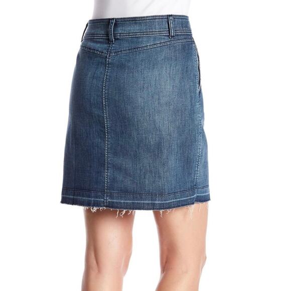 Splendid Cesaire Indigo Button Front Mini Stretch Denim Pencil Skirt size 30 - Picture 3 of 9